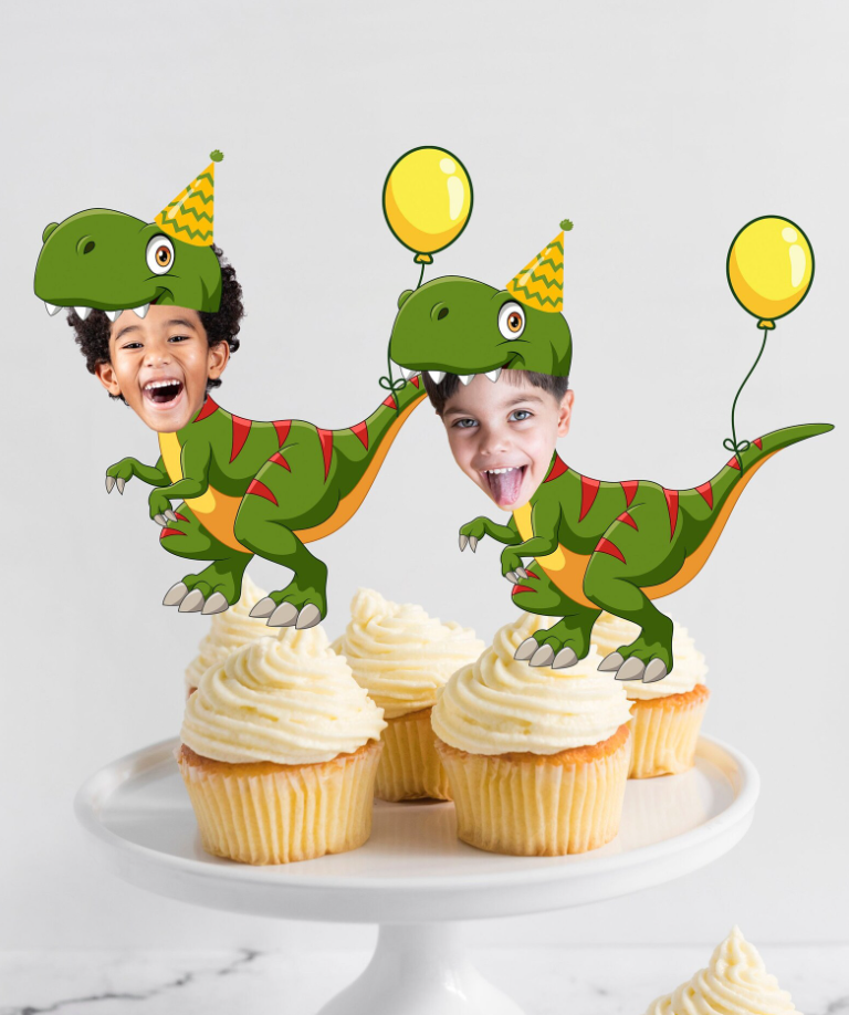 Dinosaur Birthday Cupcake Topper,