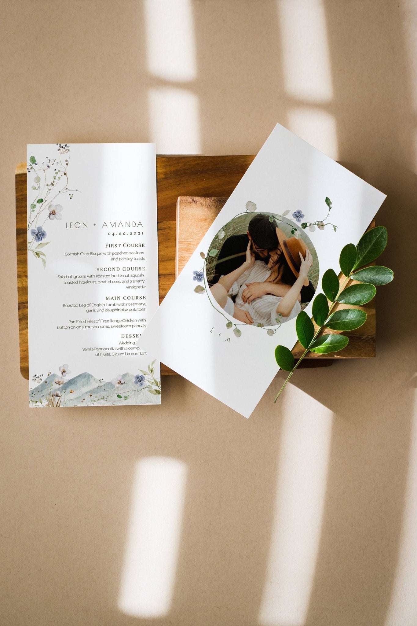 ARIA | Wedding Menu Template Elegant Floral Editable Template Instant Download Romantic Modern Wedding Dinner Menu Card Printable, Templett