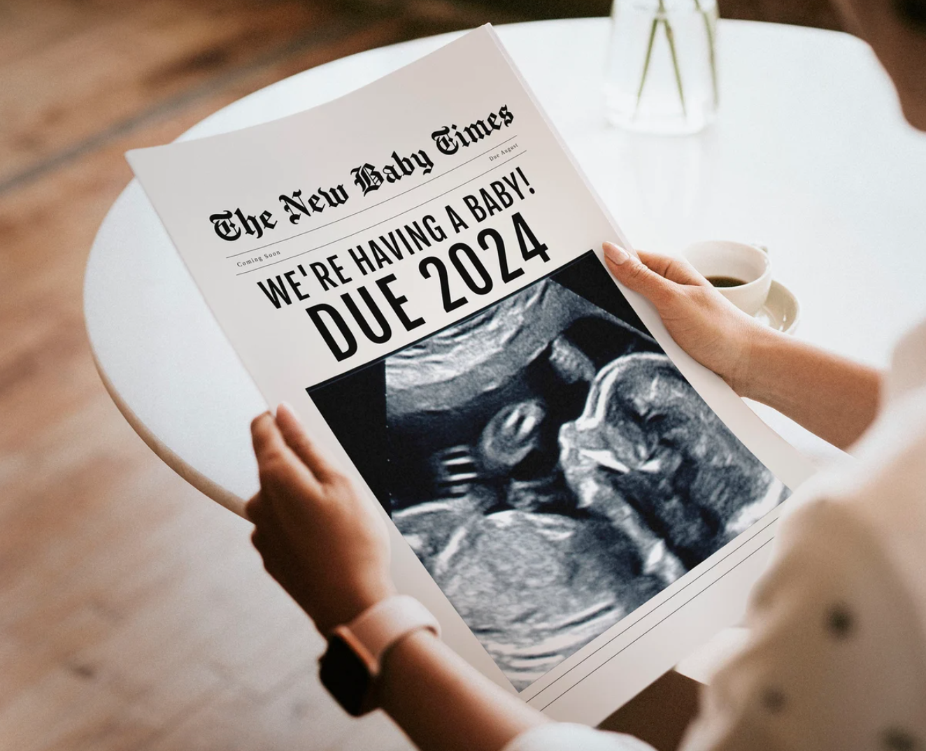 Extra! Extra! We're Having a Baby! Pregnancy Announcement Newspaper