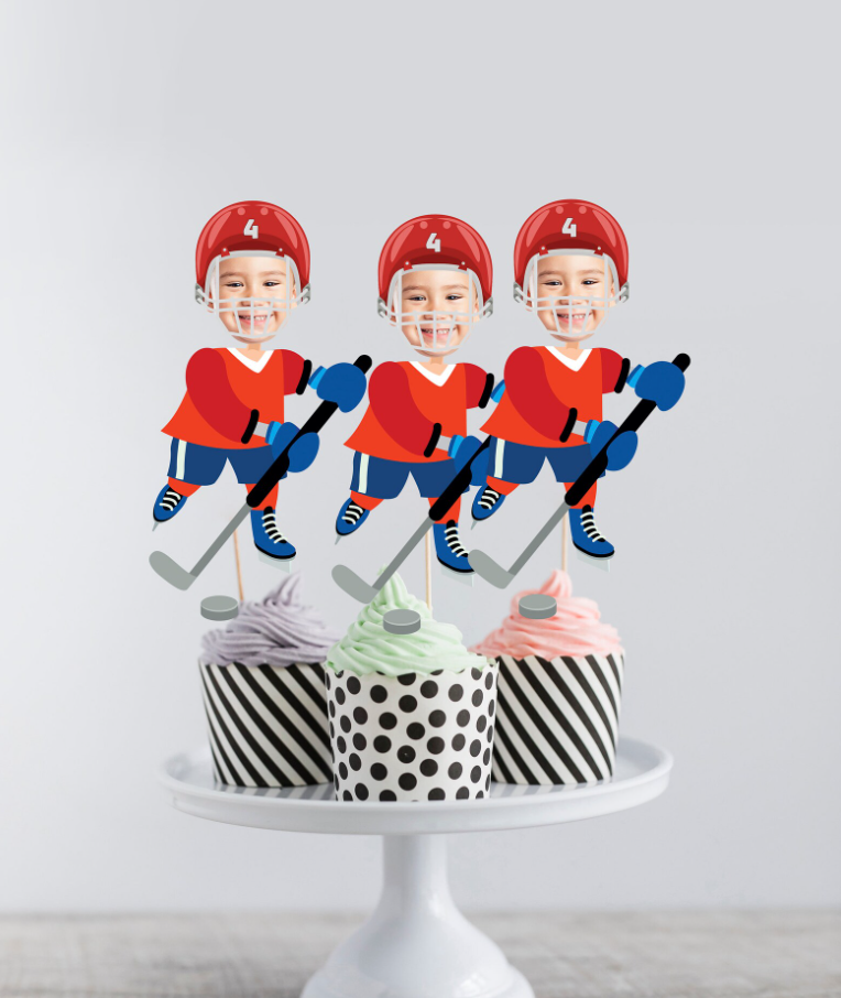 Hockey Cupcake Topper Printable