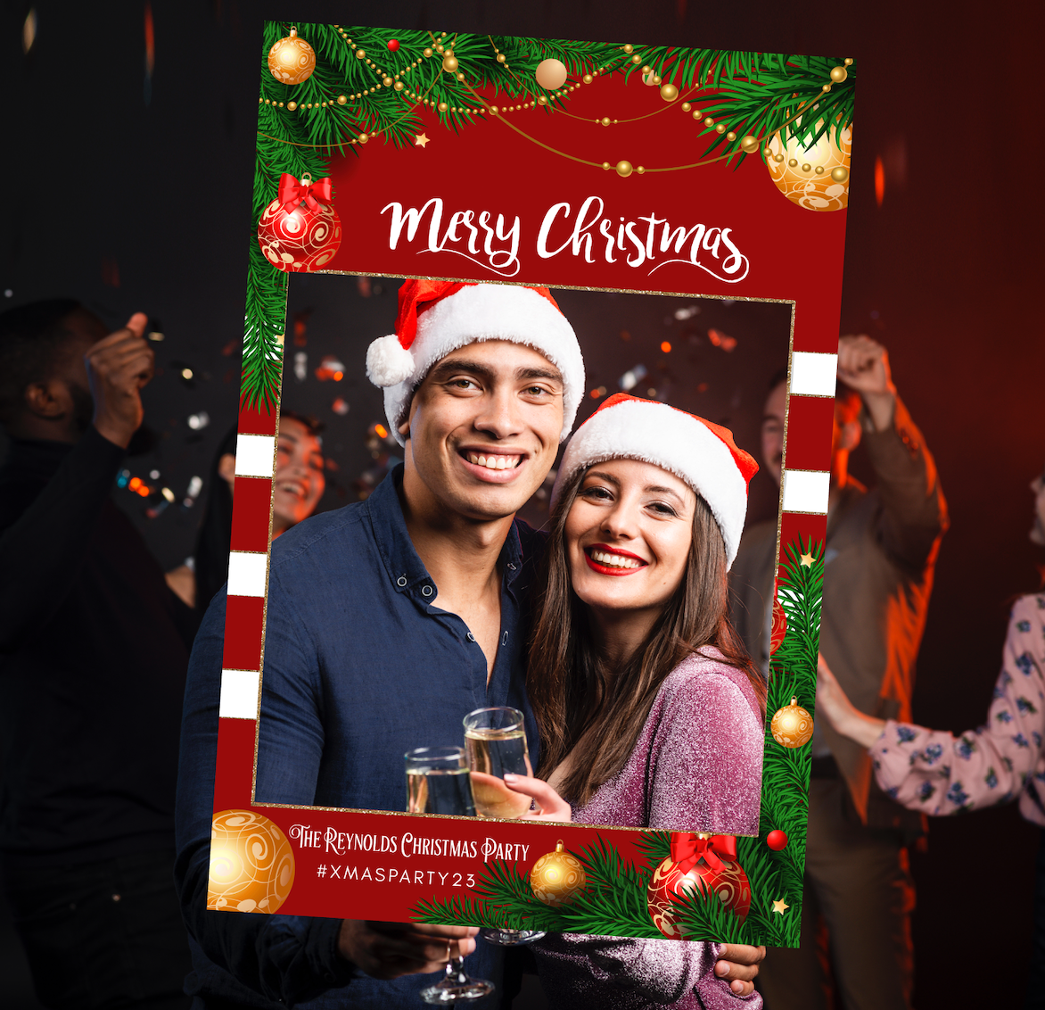 Christmas Photo Prop Holiday Photo Prop Frame Template