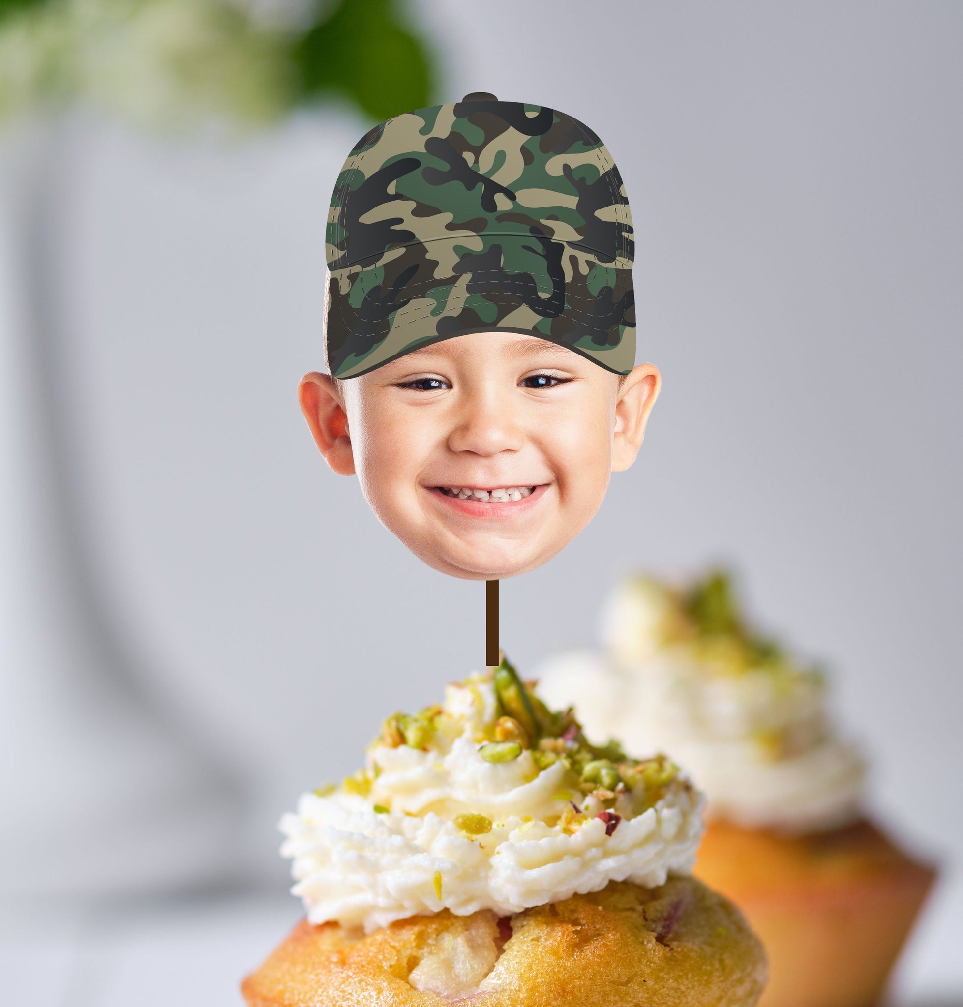 Cupcake Camouflage Cap, Army Cupcake Toppers, Cupcake Military Toppers, Cupcake Toppers Printable, Baseball Cupcake Toppers, Digital Decor