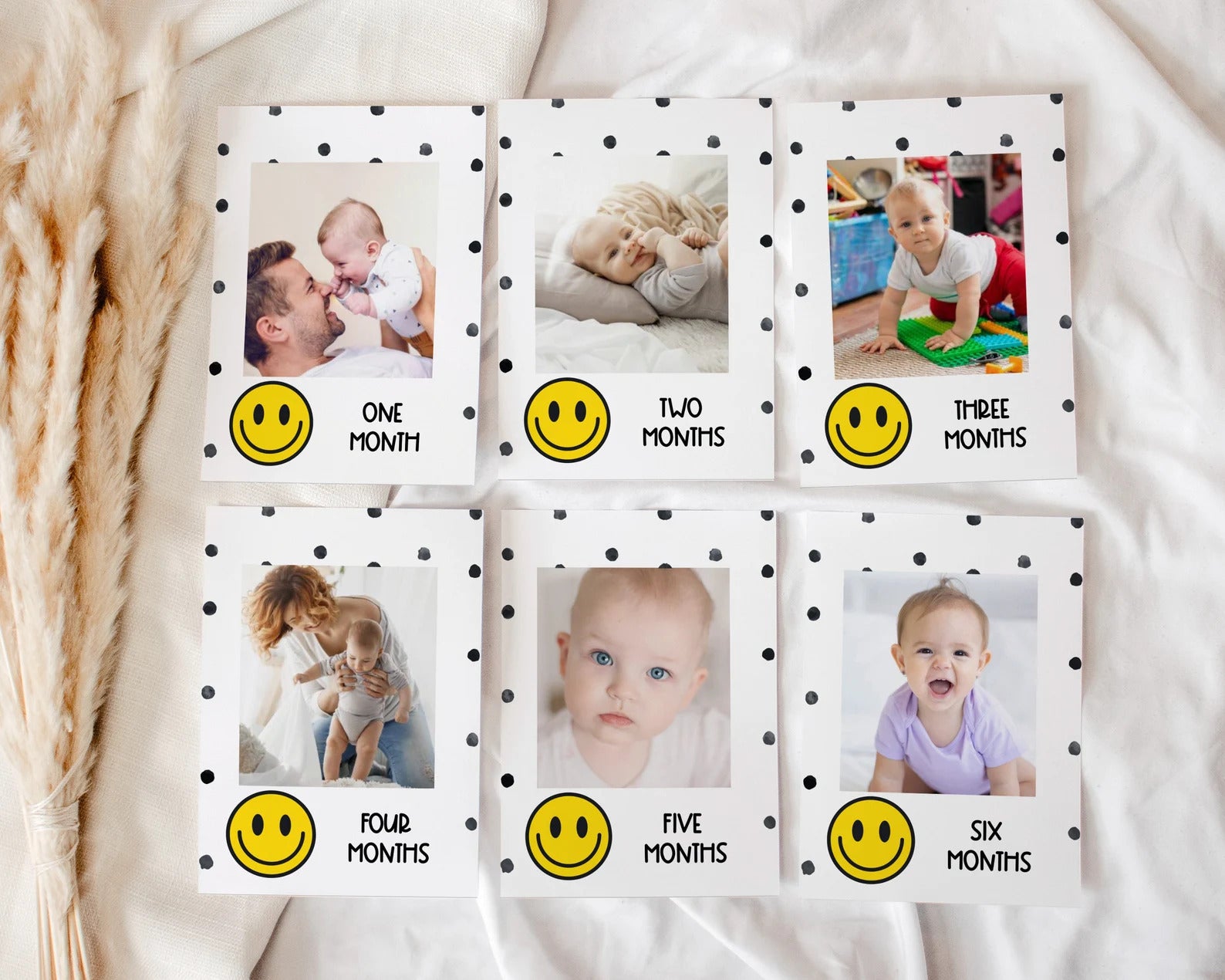Smiley Face 1st Birthday Photo Banner Template