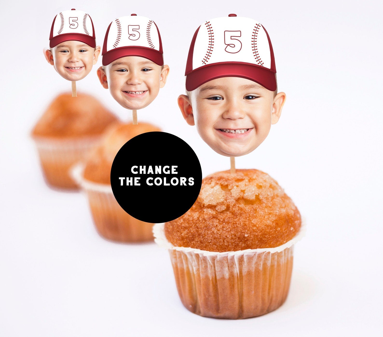  1/2 Sheet - Baseball Player Birthday - Edible Cake/Cupcake  Party Topper - D21989 : Grocery & Gourmet Food