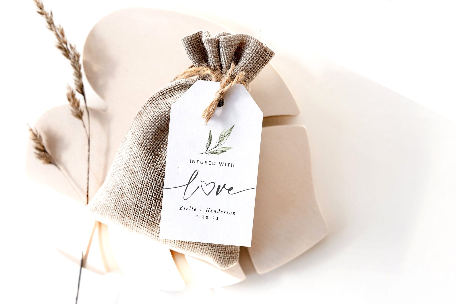 Helena | Wedding Favor Tags for Guests- Infused with Love Favor Tags, Greek Wedding Favor Tags, Infused with love, Olive our Love Tag