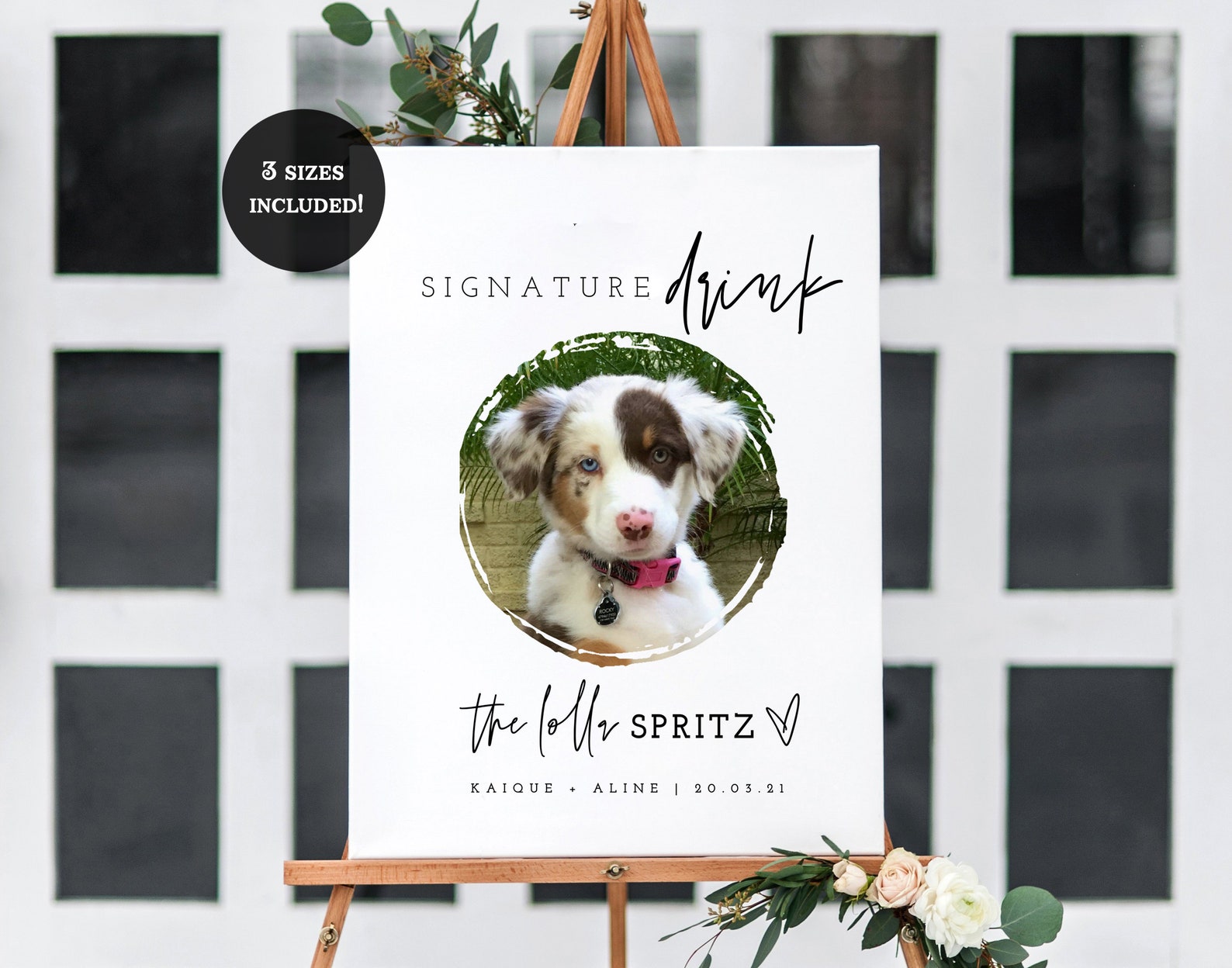 Dog Signature Cocktail Signs Instant Download, Dog Signature Drink Sign Template, Pet Printable Signature Drink Sign For Wedding
